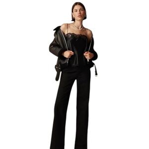 J. Crew Denim trouser in 1996 semi-stretch Tall 28 T28 Black Style CC513 NEW